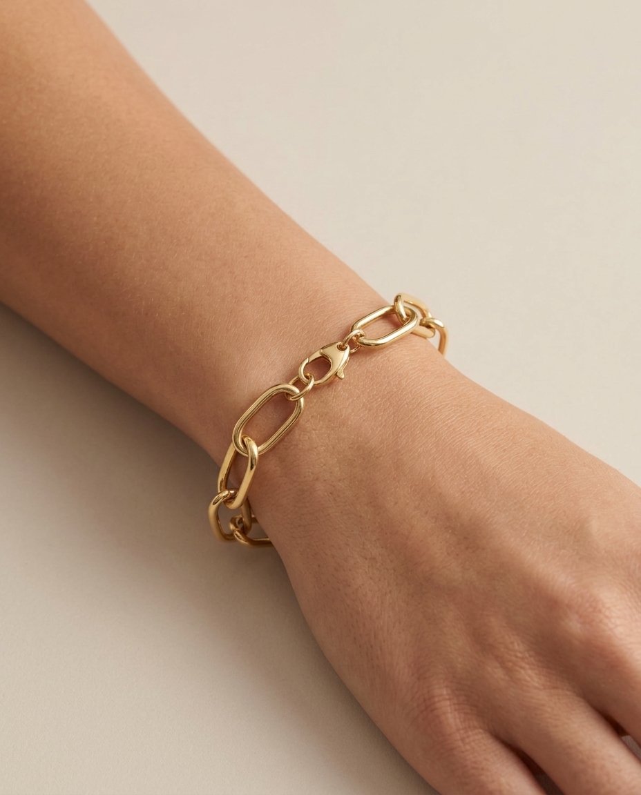 14KT Yellow Gold Bracelet on model