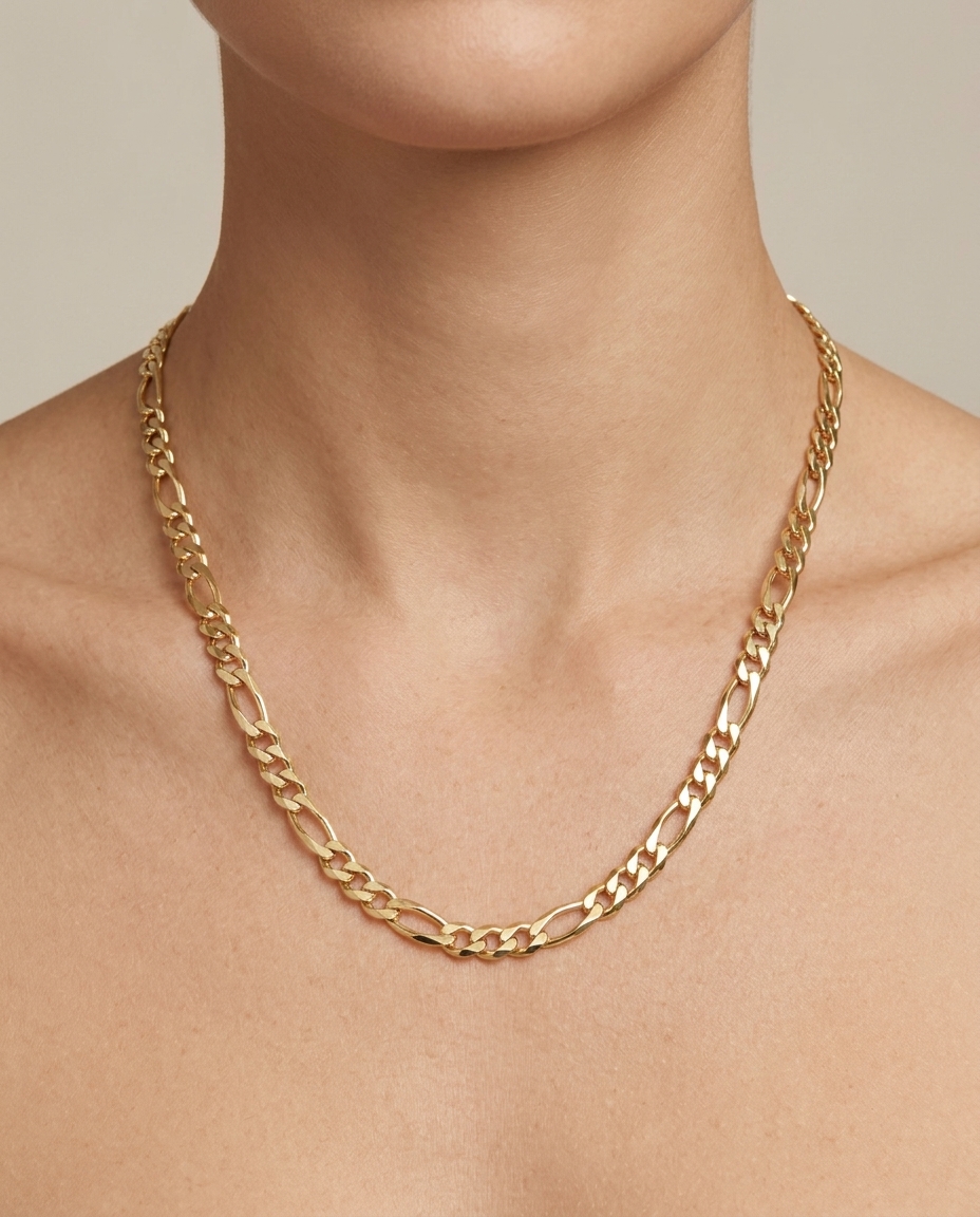 14KT Yellow Gold Necklace on model