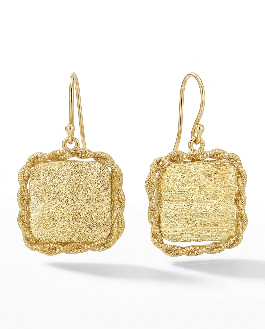 14KT Yellow Gold Earring on model