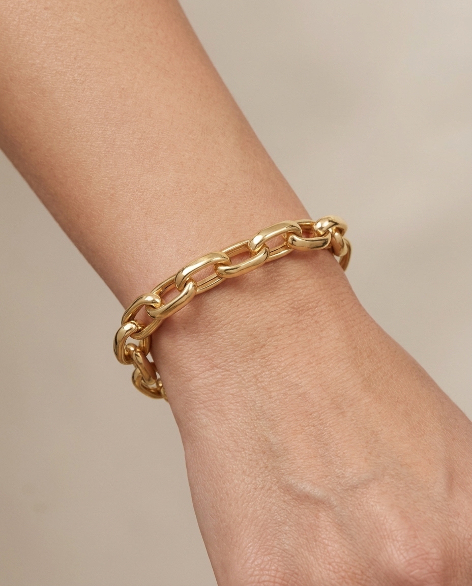 14KT Yellow Gold Bracelet on model