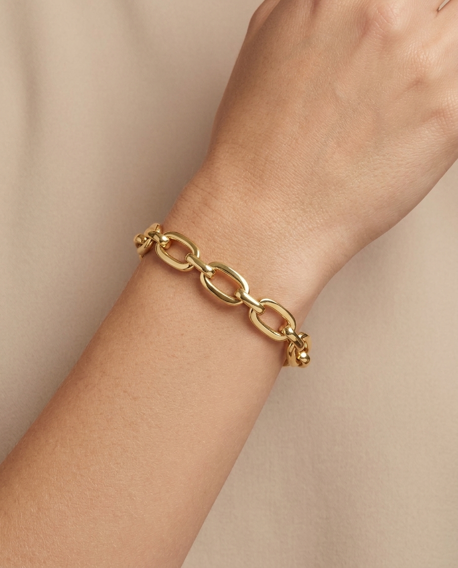 14KT Yellow Gold Bracelet on model
