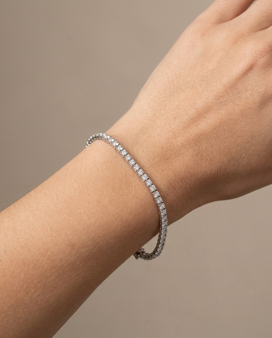 Diamond Tennis Bracelet on model