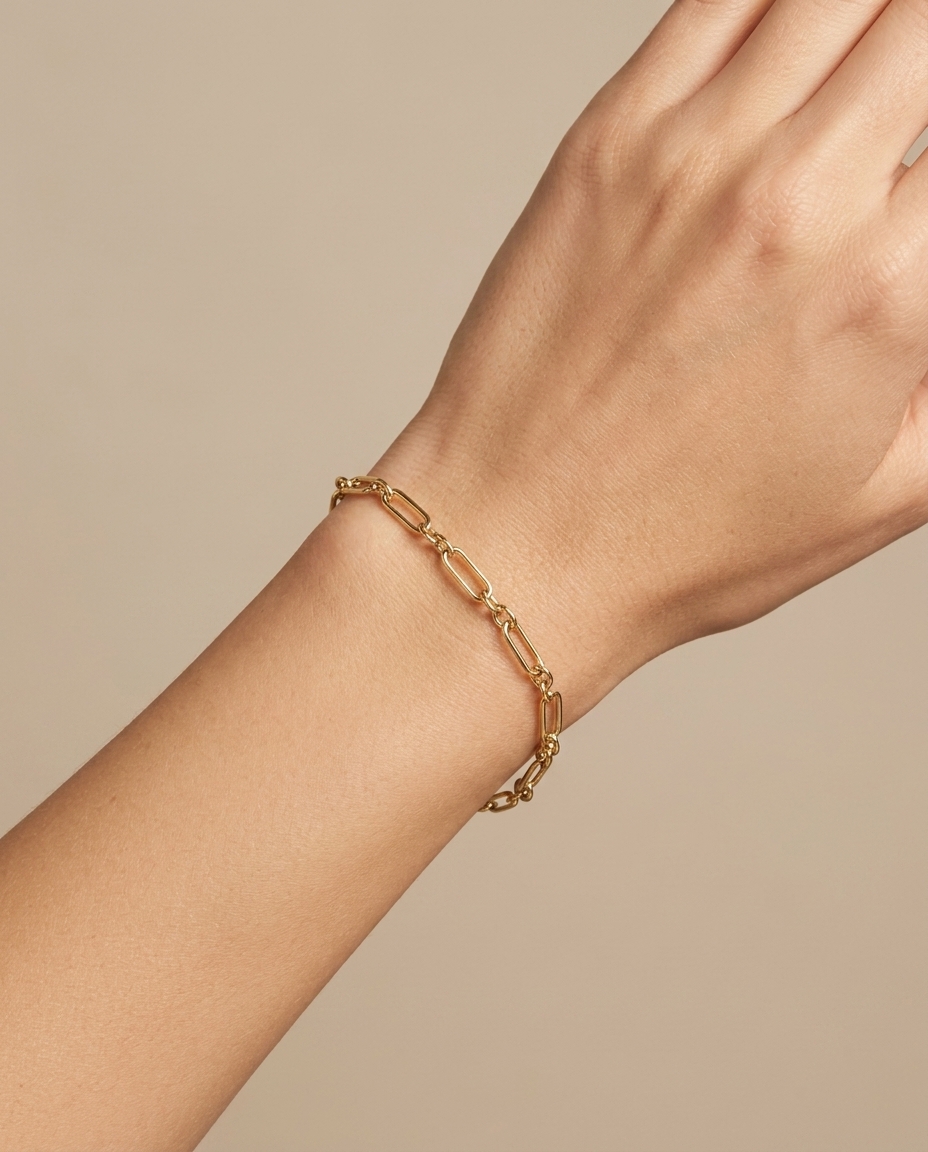 14KT Yellow Gold Bracelet on model