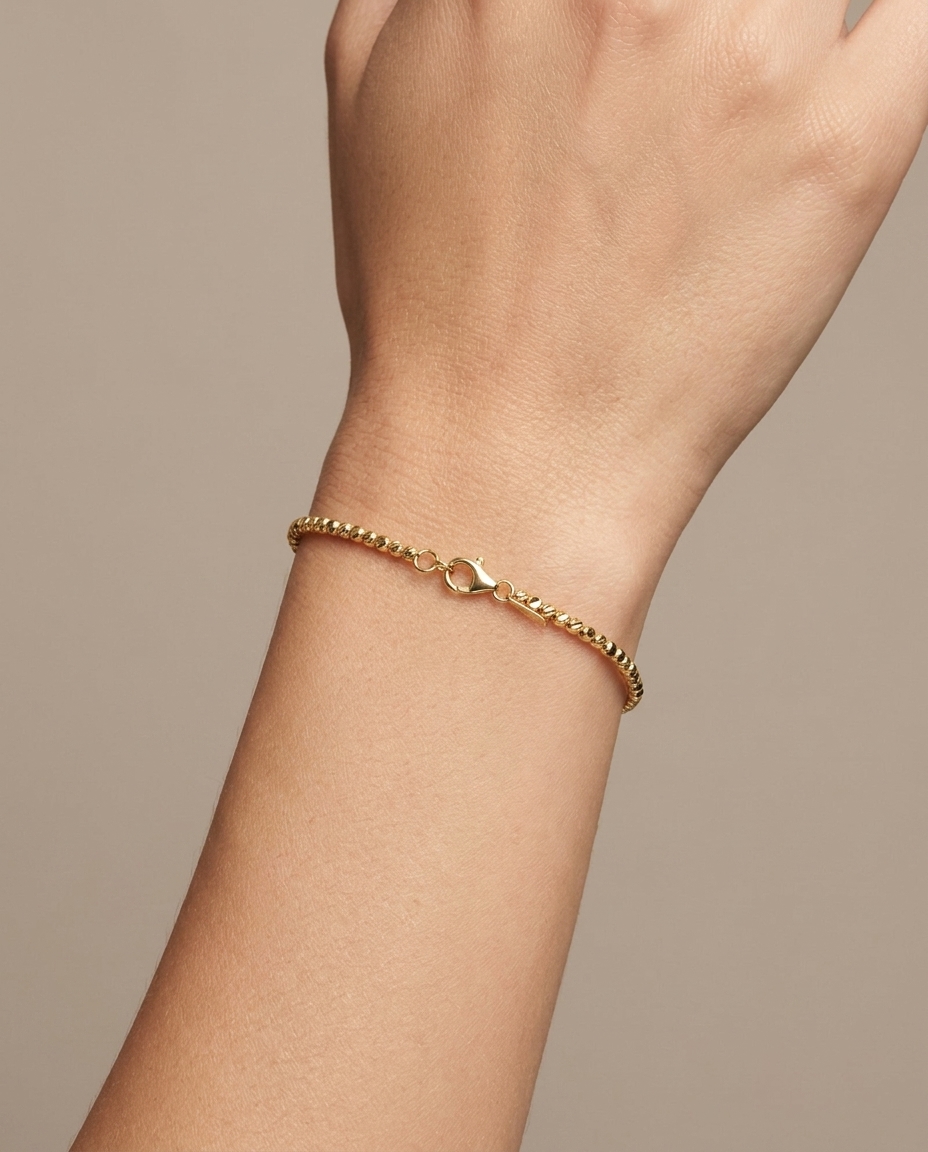 14KT Gold Bracelet on model