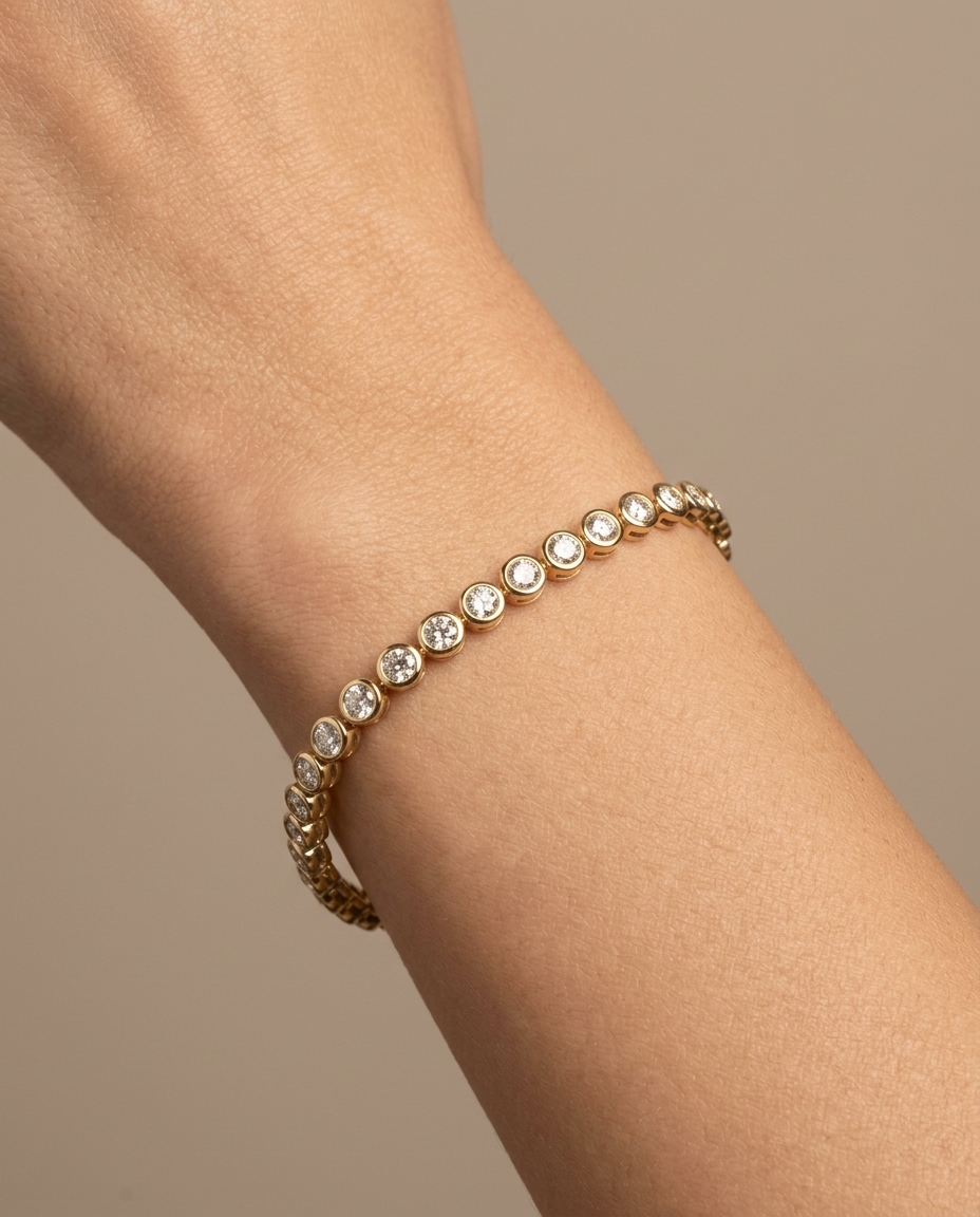 Diamond Tennis Bracelet on model