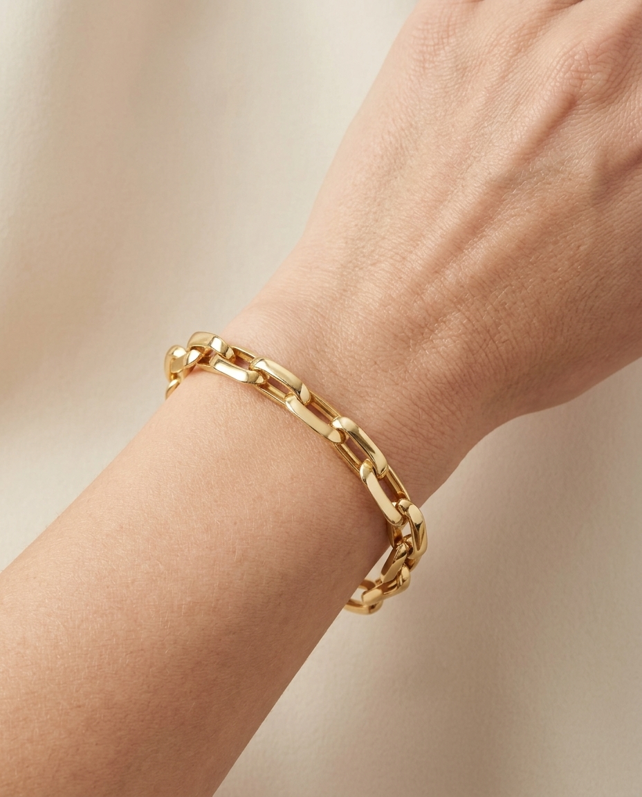 14KT Yellow Gold Bracelet on model