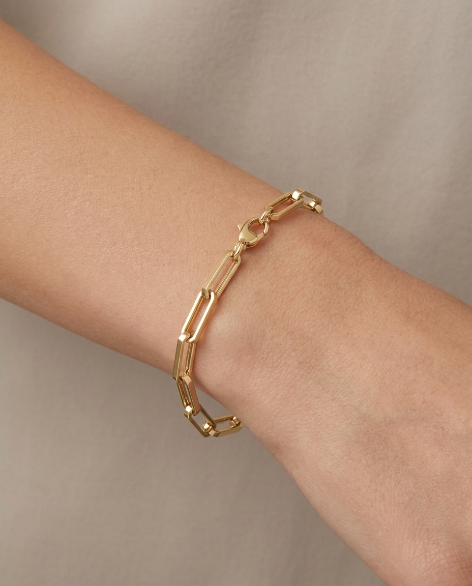 14KT Yellow Gold Bracelet on model
