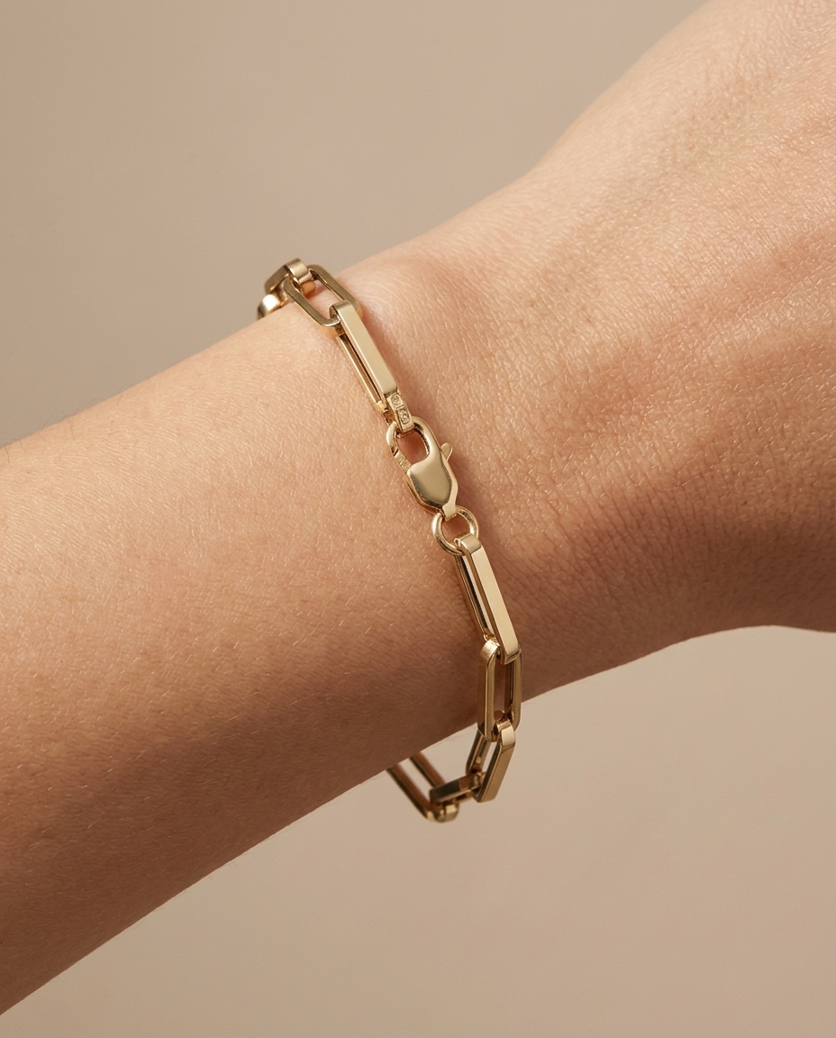 14KT Yellow Gold Bracelet on model