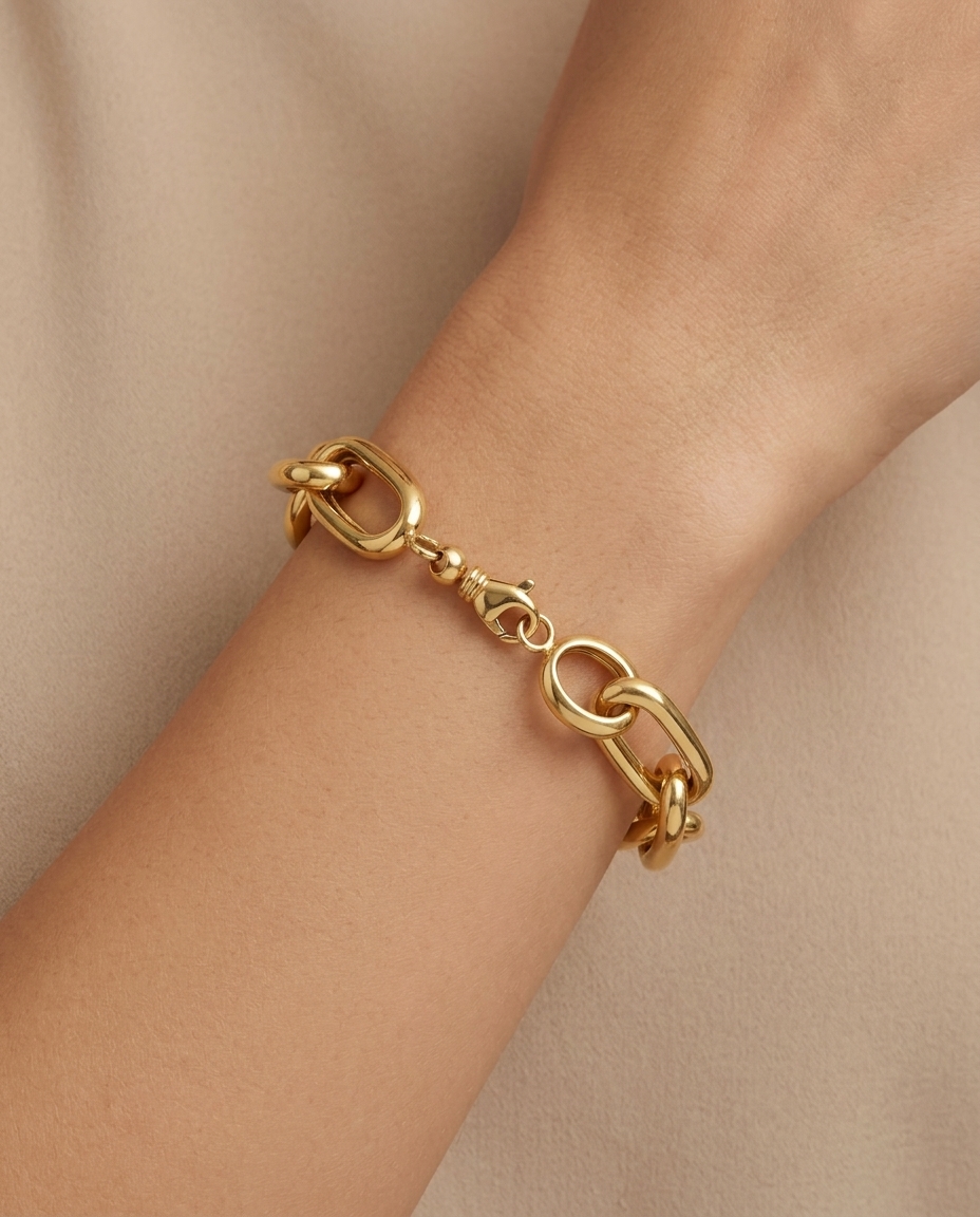 14KT Yellow Gold Bracelet on model