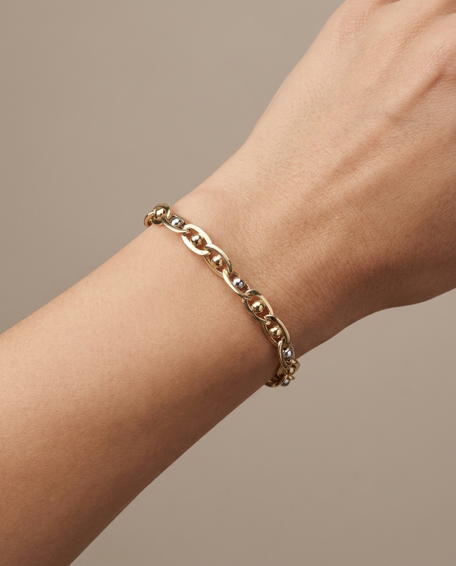 14KT Yellow Gold Bracelet on model
