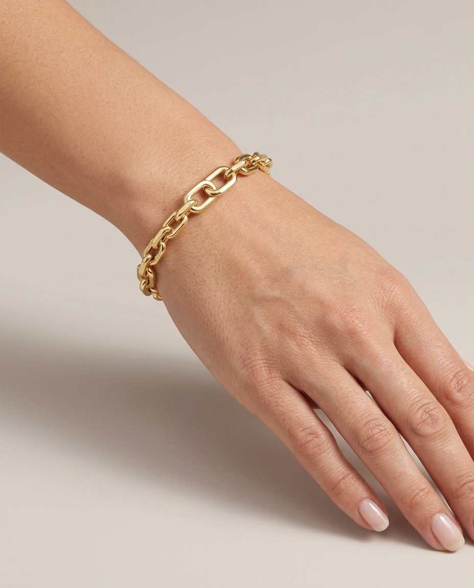 14KT Yellow Gold Bracelet on model
