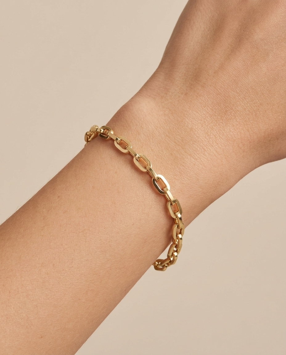 14KT Yellow Gold Bracelet on model