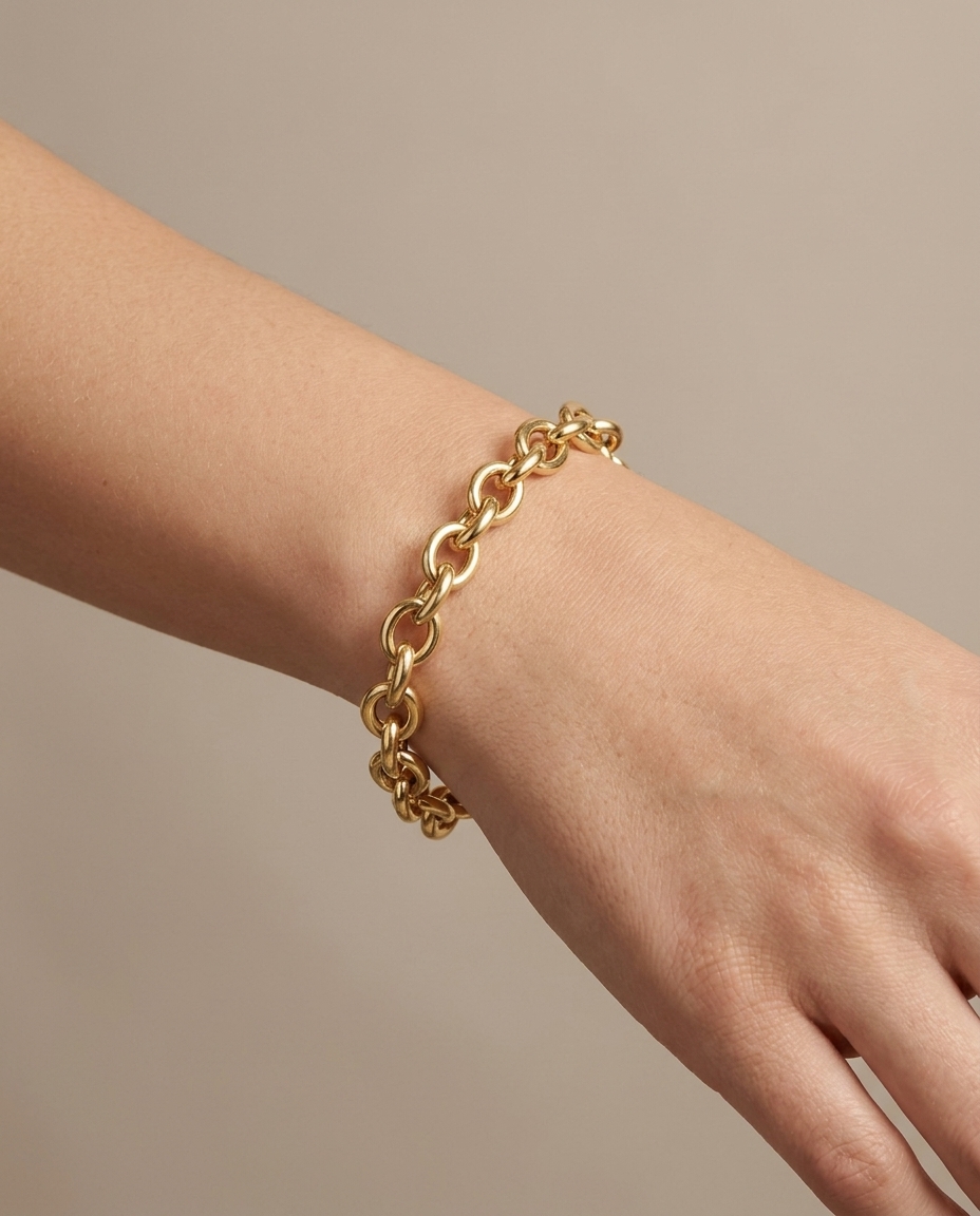 14KT Yellow Gold Bracelet on model