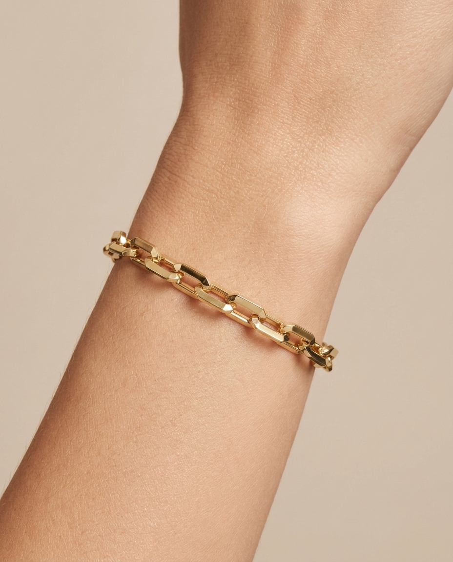 14KT Yellow Gold Bracelet on model
