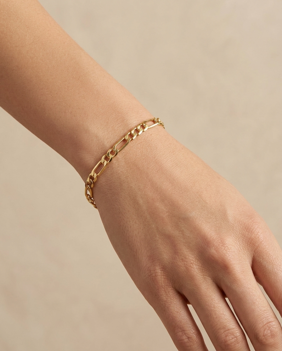 14KT Yellow Gold Bracelet on model