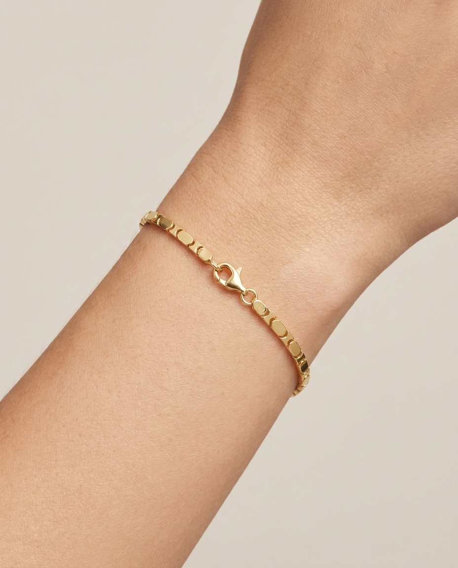 14KT Yellow Gold Bracelet on model