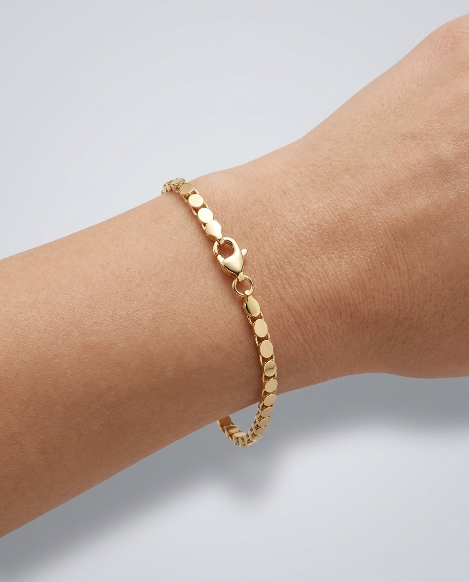 14KT Yellow Gold Bracelet on model