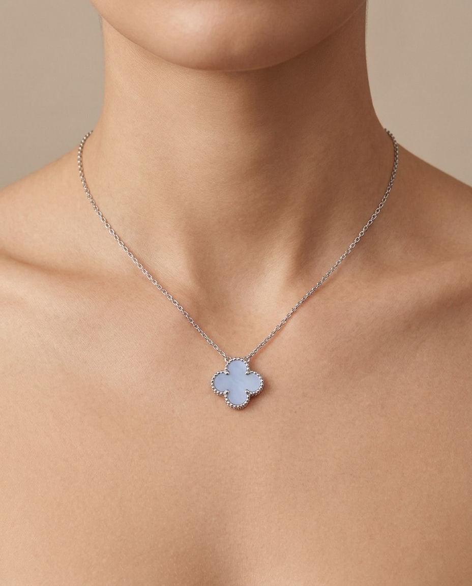 Van Cleef & Arpels Alhambra Necklace on model